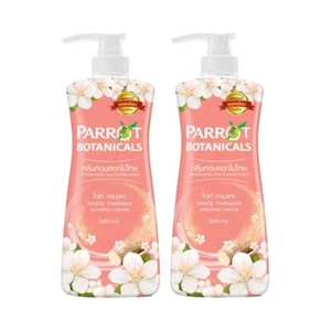 Body Shower Wash Cream Parrot Bath White Thanaka Soft Skin Botanicals 2x500ml - Picture 1 of 6