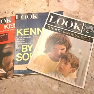 3 LOOK MAGAZINE LOT Nov 17 1964 August 10 14 1965 JFK Kennedy - Picture 1 of 8