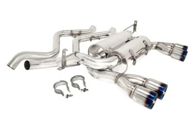 MEGAN 3" Quad Burnt Roll Tip Eje Escape trasero + Tubo de conexión para BMW M3 E92 Foto 1 de 3