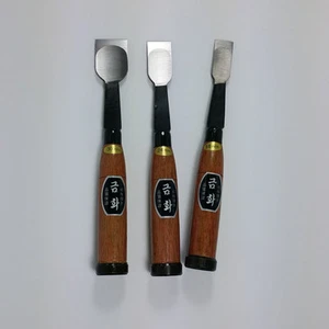 CINCEL Grabador Acero Forjado PLANO REDONDO Madera Herramientas para Tallar Corea HECHO GEUMHWA - Imagen 1 de 9