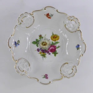 Weimar Weimarer Porzellan Durchbruch Schale mit Blumenmuster - Bild 1 von 7
