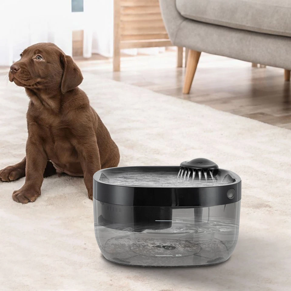 Modern Cat Water Fountain Pet Water Fountain Cat Drinking Fountain CYD003 Black - Image 1 of 4