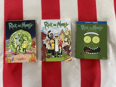 Rick and Morty Seasons 1-3 (DVD & Blu-ray w/ slipcovers) - Image 1 of 4