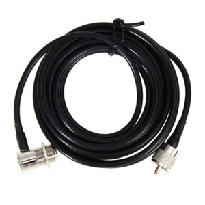 5M RG58U Cable for Car Mobile Radio Antenna PL259 UHF Male to SO239 Female - Picture 1 of 2