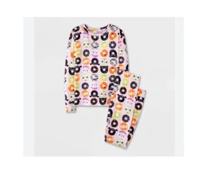 Kids' 2pc Halloween Soft Brushed Tight Fit Pajama Set - Cat & Jack 6 - Picture 1 of 1