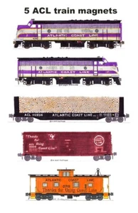 5 imanes de tren de carga local Atlantic Coast Line de Andy Fletcher - Imagen 1 de 1