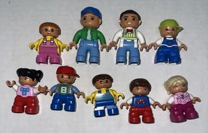 Lego Duplo Figures Lot Of 9 People Kids Children Boys Girls - Picture 1 of 4