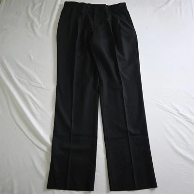 NOVA Calça Social Masculina Jos A Bank 34 Preta Lã Cashmere Flanela Plissada - Imagem 1 de 4