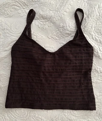 Traje de baño Tankini Anne Klein para mujer marrón y negro solo talla 10 Foto 1 de 3