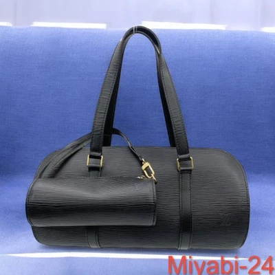 Bolso de Viaje Sufflo Cuero Repujado con Bolsa Desmontable, Negro, Usado Foto 1 de 4