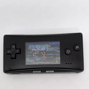Game Boy Micro Schwarz Nintendo Japan Ohne Kassetten Nur Gehäuse Betrieb Verifiziert - Bild 1 von 6