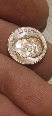 Moneda de diez centavos Roosevelt 2005-D ¡con revestimiento anverso 100 % faltante!! Foto 1 de 4