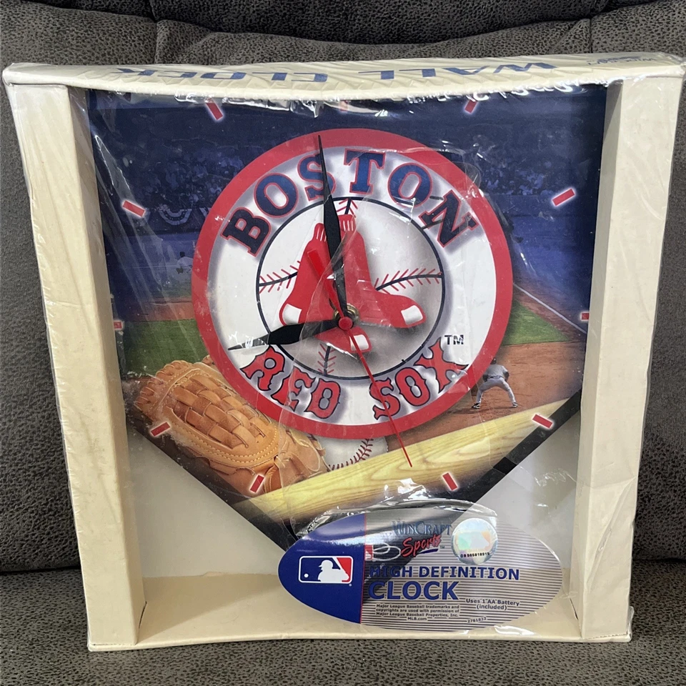 Win Craft Sports Boston Red Sox Wall Clock Baseball In Base Shape NIB 2008 - Image 1 of 4