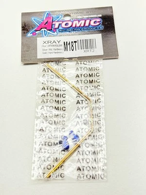 Rare Discontinued Xray M18T Rear Roll Bar Sets Mid/Hard Hardness Atomic XRT2 - Image 1 of 2