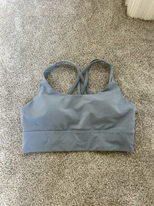 Blue Lululemon Energy Longline Bra Medium Support B–D Cups, Size 10 - Picture 1 of 3