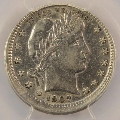 1907-S 25c Barber Quarter Struck 3% Off-Center PCGS AU53 - Image 1 of 4