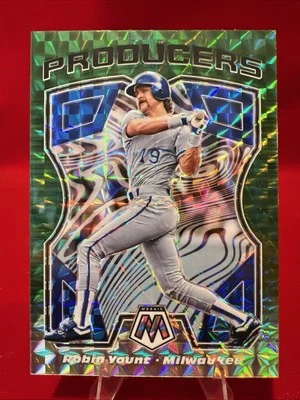 2021 Mosaic Robin Yount Producers Green Prizm #P9 Brewers - Image 1 of 2