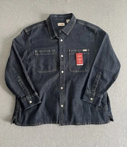 Levi Strauss Signature Relaxed Fit XL Blue Denim Utility Collection Shirt Jacket - Picture 1 of 11