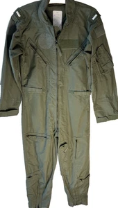 Vintage Flieger Latzhose grün Mechaniker Pilot Militär Herren 38R Patch Ready - Bild 1 von 19