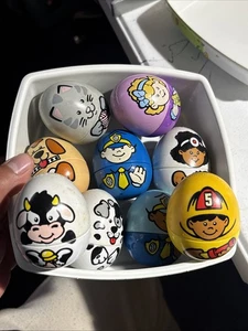 Hasbro Weebles Eier 1995 Vorschule Rollenspiel 9 Stück - Bild 1 von 7