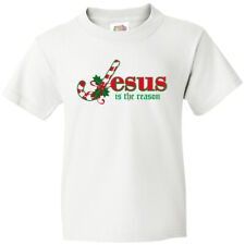 Inktastic Candy Cane Jesus Youth T-Shirt The Reason Christmas Christian Holly
