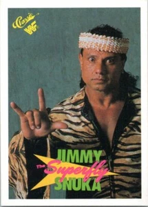 Tarjeta de lucha libre clásica Superfly Jimmy Snuka #69 1990 WWF ¡BIEN CENTRADA! - Imagen 1 de 2