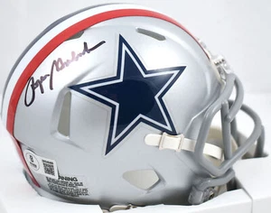 Roger Staubach Autographed Dallas Cowboys 1976 Speed Mini Helmet- Beckett W Holo - Picture 1 of 3