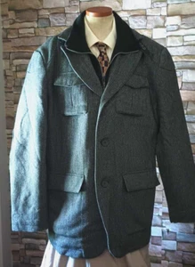 Angelo Litrico Gray wool mark blend Men's Jacket  w removable liner Size XL - Picture 1 of 10