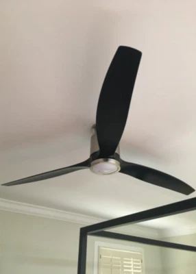 Quiet 60" Large Propeller LED CEILING FAN + REMOTE, Modern Sleek Airplane Light - Image 1 of 3