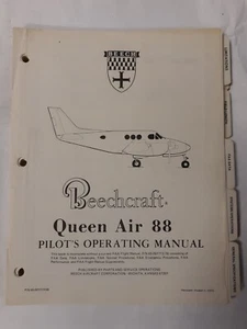 Beechcraft Modelo 88 Queen Air Pilots Manual de Operaciones 65-001113-5B Original - Imagen 1 de 12