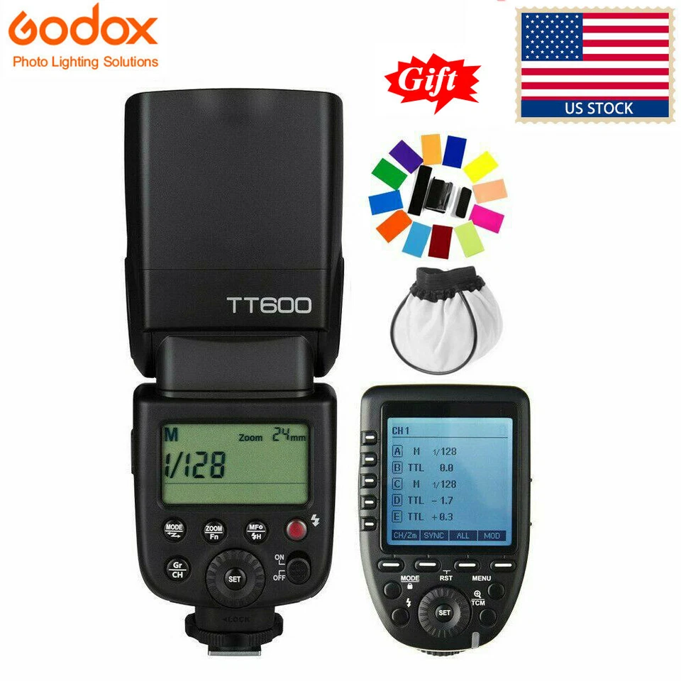 US Godox TT600 2.4G HSS Wireless Camera Flash Speedlite+Xpro-N Trigger For Nikon - Image 1 of 4