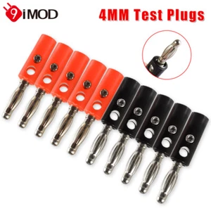 10PCS Banana Plug 4MM Connector Test Plug For Speaker Cable Adapter Terminal - Picture 1 of 25