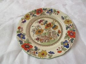Antique England Mason's Ironstone Bread & Butter Plate Bible green trim - Picture 1 of 5