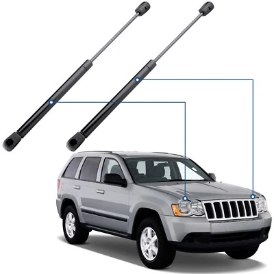 For 2005-2010 Jeep Grand Cherokee Qty 2 Front Hood Lift Supports Shock Struts - Image 1 of 4