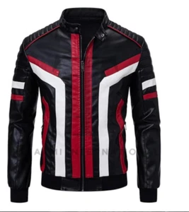 Handmade Men Multicolor Fashion Motorcycle Jacket, Fashion Jacket, Biker Jackets - Picture 1 of 2