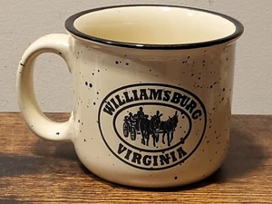 Williamsburg Virginia Stoneware Beige Glazed Coffee Cup Mug - Picture 1 of 6