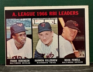 1967 Topps #241 American League 1966 RBI Leaders Robinson/Killebrew/Powell - Picture 1 of 7