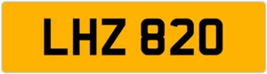 LHZ 820 L 3x3 DATELESS PRIVATE NUMBER PLATE LEE LOU LUKE LUCY LEO LISA LIAM LEN - Picture 1 of 1