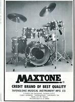 1989 Print Ad of Yamaha Recording Custom Drum Kit w Vinnie Colaiuta
