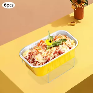 Paquete de 6 estantes portátiles para rozar alambre soporte buffet estante tamaño completo para servir platos - Imagen 1 de 19