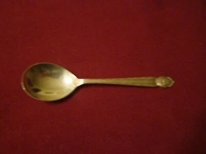 NATIONAL INTERMEZZO STERLING SILVER CREAM SOUP SPOON NO MONOGRAM - Picture 1 of 3