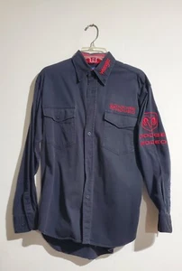 Wrangler Herren Hemd schwarz Größe M Dodge Rodeo Logo Western Stickerei Knopf - Bild 1 von 6