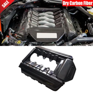 Dry Carbon Fiber Front Hood Engine Cover Cap Fit For Ford Mustang 5.0L 2015-2017 - Picture 1 of 10