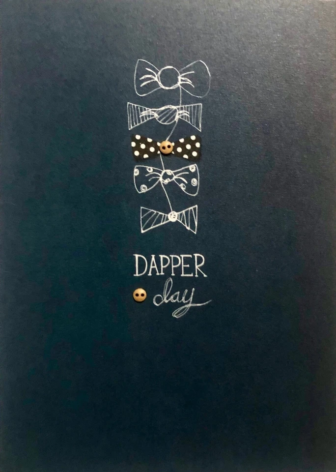 Dapper day small blank card, any occasion, bow ties theme, Hallmark, brand new - Image 1 of 1