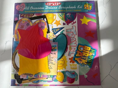 Kit de álbum de recortes de lujo para todas las ocasiones 12x12 incluye pegatina troquelada especial de cumpleaños Foto 1 de 4