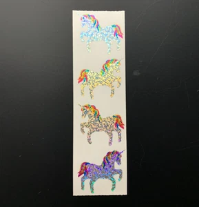 UNICORN PEGASUS HAMBLY HORSE RAINBOW MOD sticker decal prism prismatic GLITTER - Picture 1 of 5