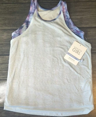 Athleta девочка идеальный пара Майка, камзол, размер США L/12 новый с Ярлыками фиолетовый серый - Изображение 1 из 4