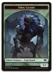 Frog Lizard // Germ Double-Sided Token #15 // 7 NM Commander 2015 C15 Magic MTG - Picture 1 of 2