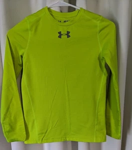 Under Armour ,boys, Cold Gear ,Fitted Shirt Lime Green , Size Youth Medium - Picture 1 of 11