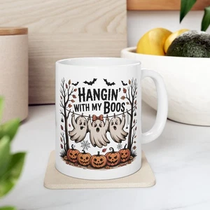 Halloween Tasse, hängend mit meinen Boos gruselige Kaffeetasse für Herbst, Kürbis Deko - Bild 1 von 14